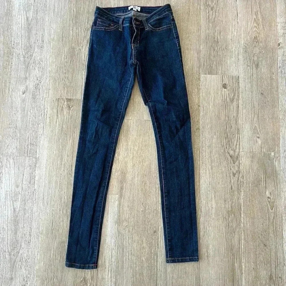 Womens Cello Dark Denim Skinny Jeans - 1
